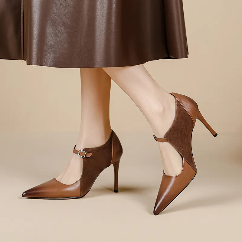 USS Shoes Ligia Women's Leather High Heel Pumps