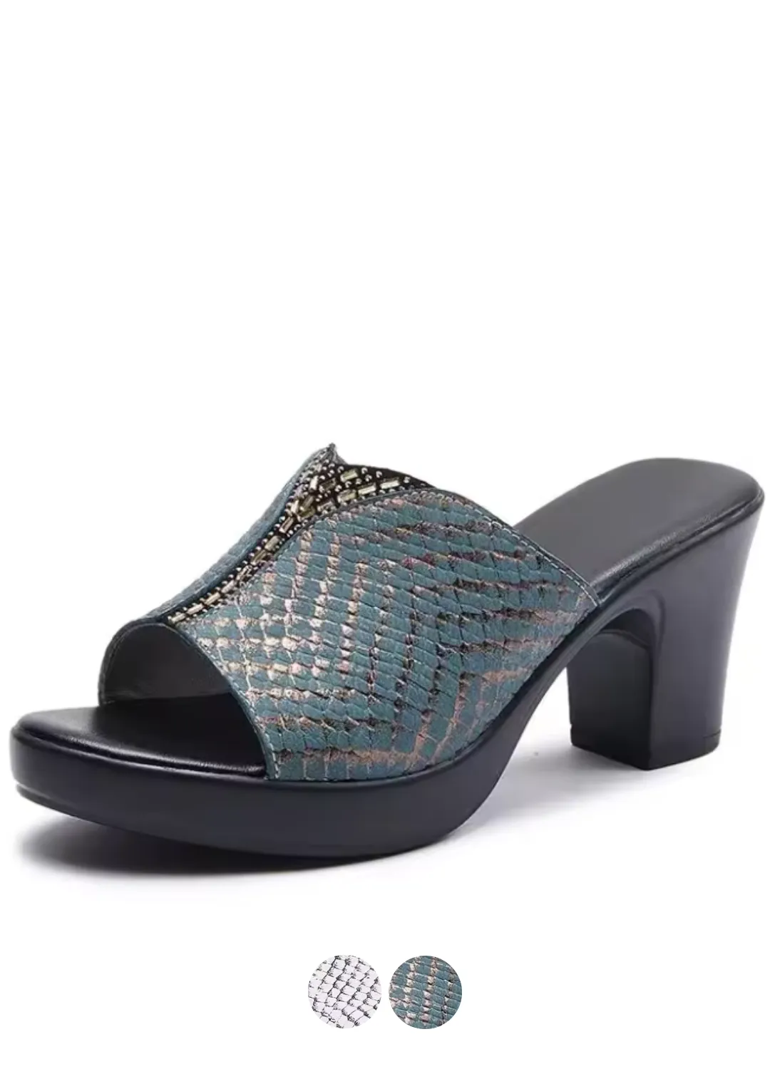 USS Shoes Malena Women's Leather Anti-Skid Heel Sandals