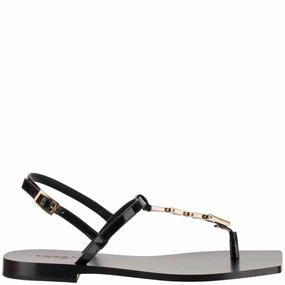 V-Chain Leather Sandals