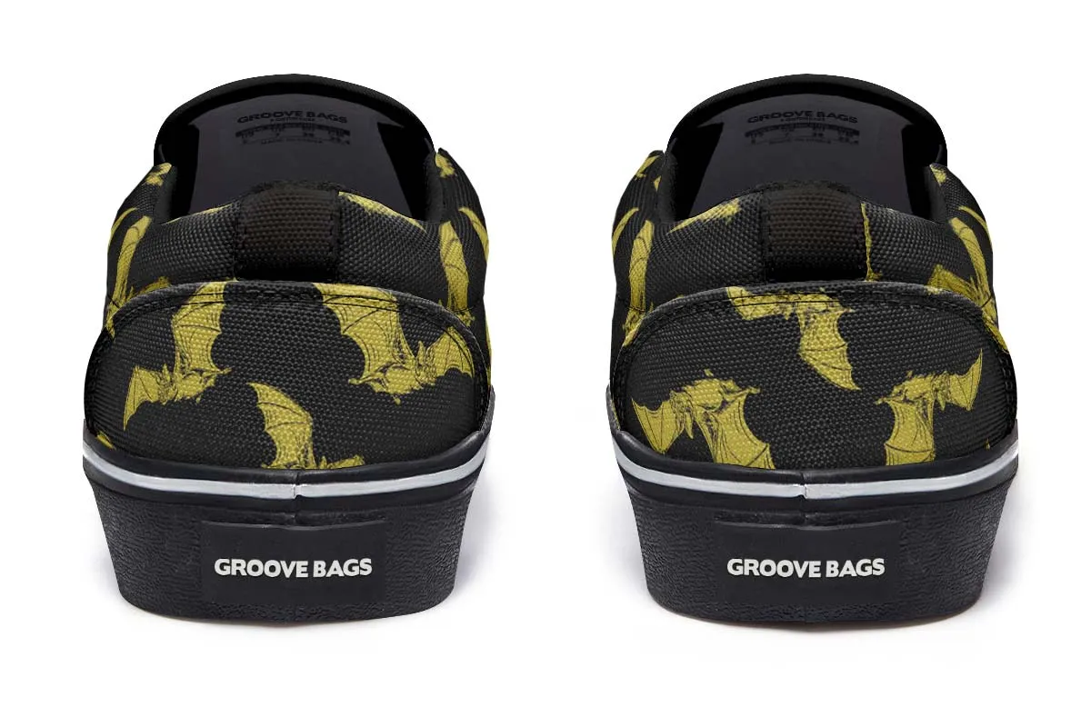 Vampire Bat Pattern Slip-On Shoes