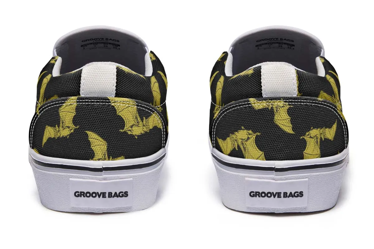 Vampire Bat Pattern Slip-On Shoes