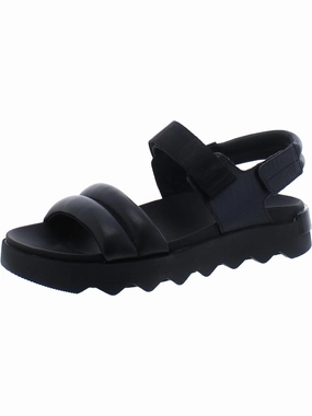 Vibe Womens Faux Leather Slingback Sport Sandals