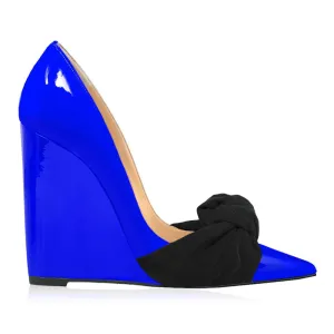 VICKY BLUE/BLACK PATENT