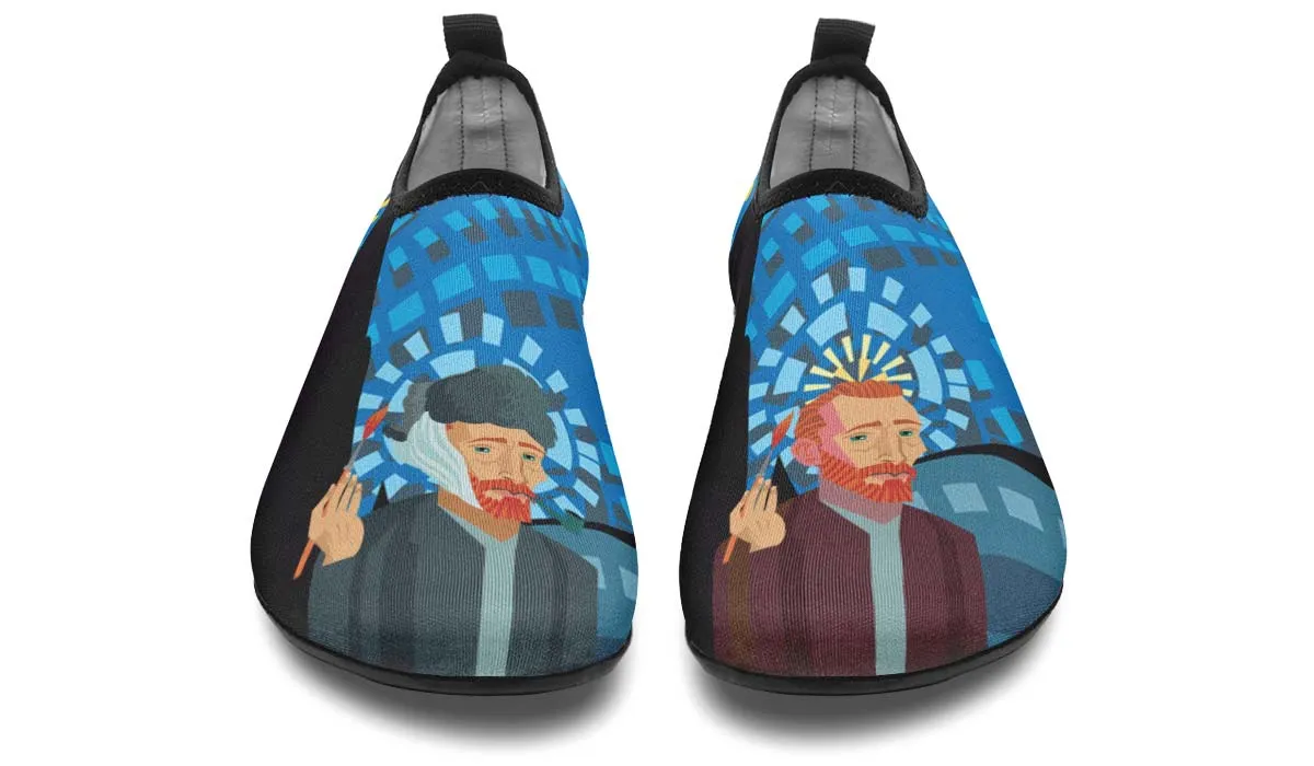 Vincent Van Gogh Aqua Barefoot Shoes