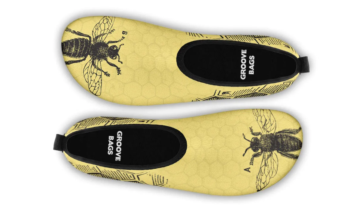 Vintage Bee Diagram Aqua Barefoot Shoes