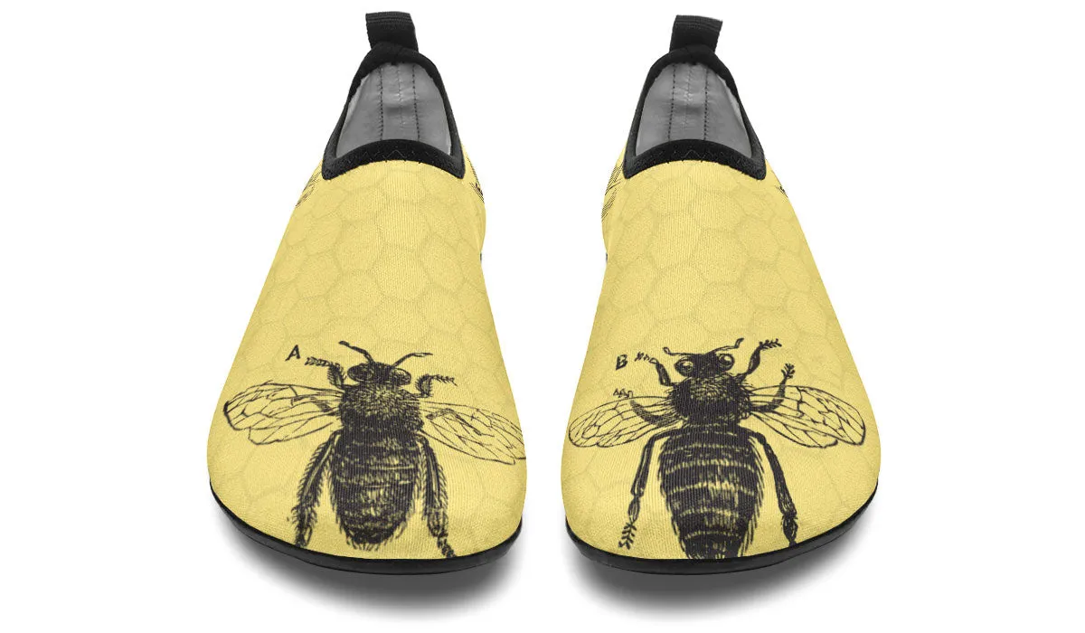 Vintage Bee Diagram Aqua Barefoot Shoes