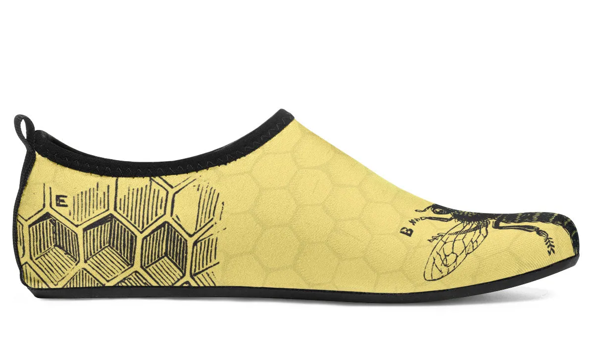 Vintage Bee Diagram Aqua Barefoot Shoes