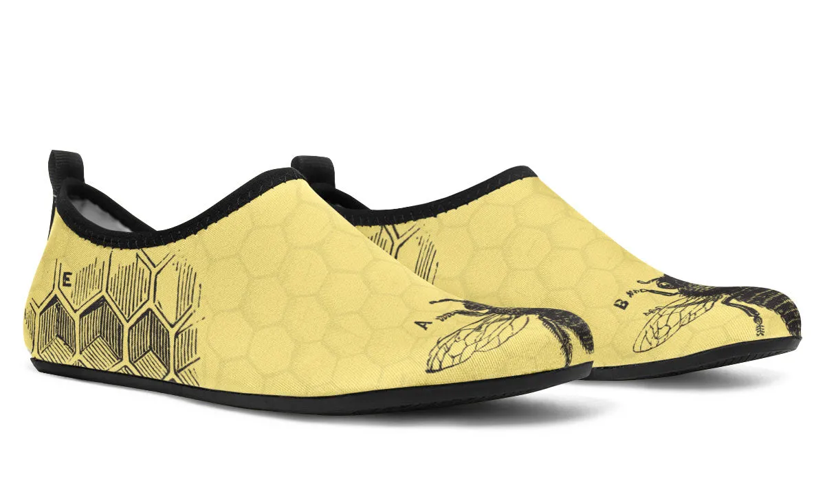 Vintage Bee Diagram Aqua Barefoot Shoes