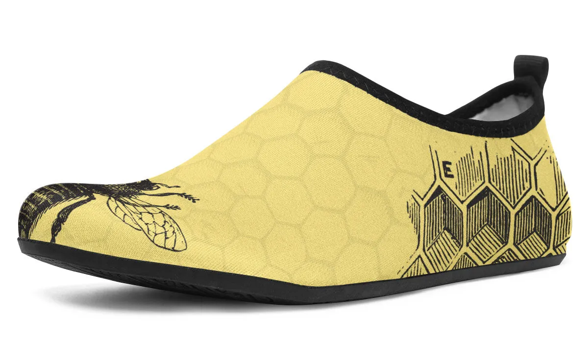 Vintage Bee Diagram Aqua Barefoot Shoes