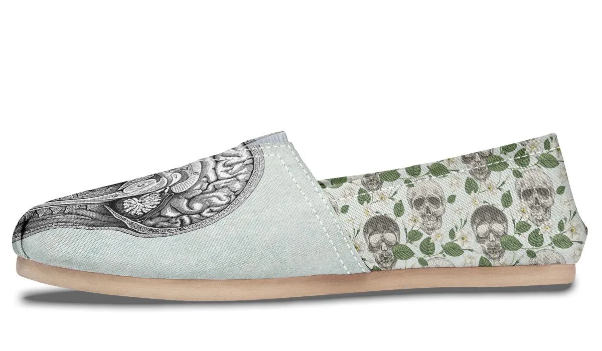 Vintage Brain Diagram Casual Shoes
