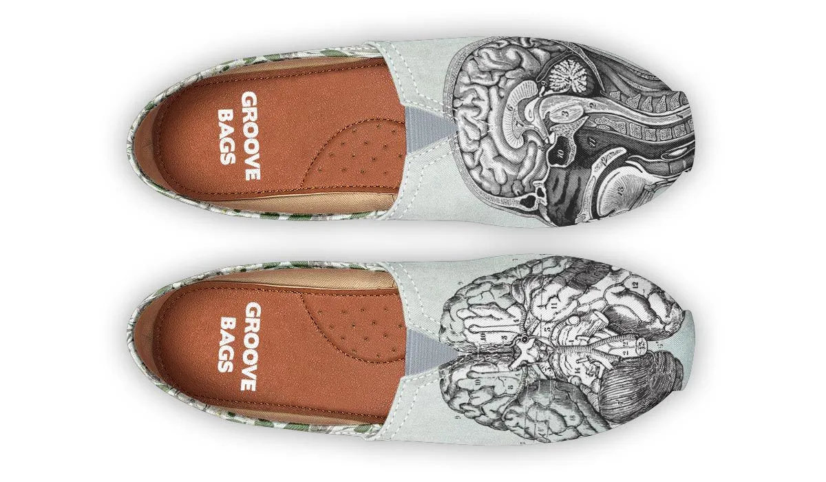 Vintage Brain Diagram Casual Shoes