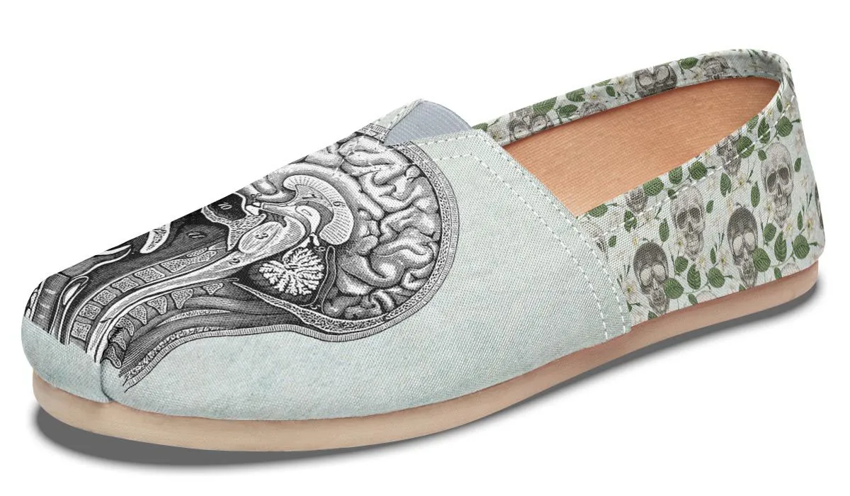 Vintage Brain Diagram Casual Shoes