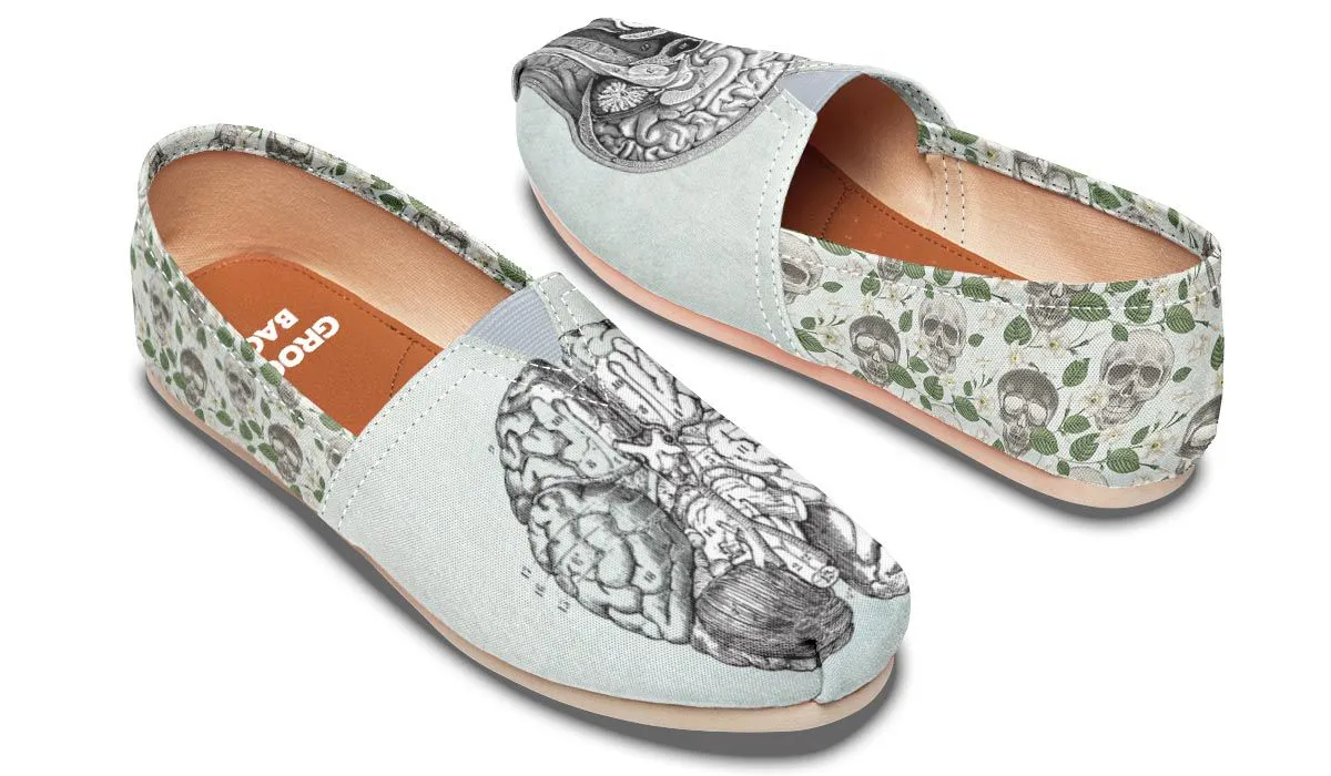 Vintage Brain Diagram Casual Shoes