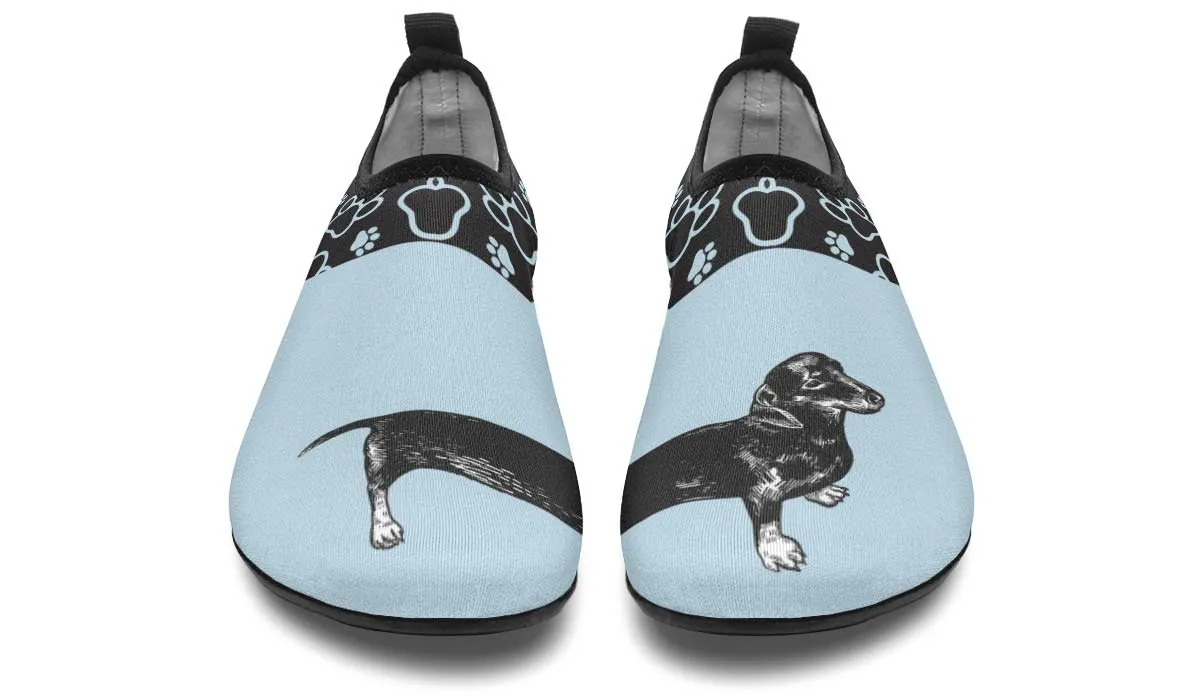 Vintage Dachshund Aqua Barefoot Shoes