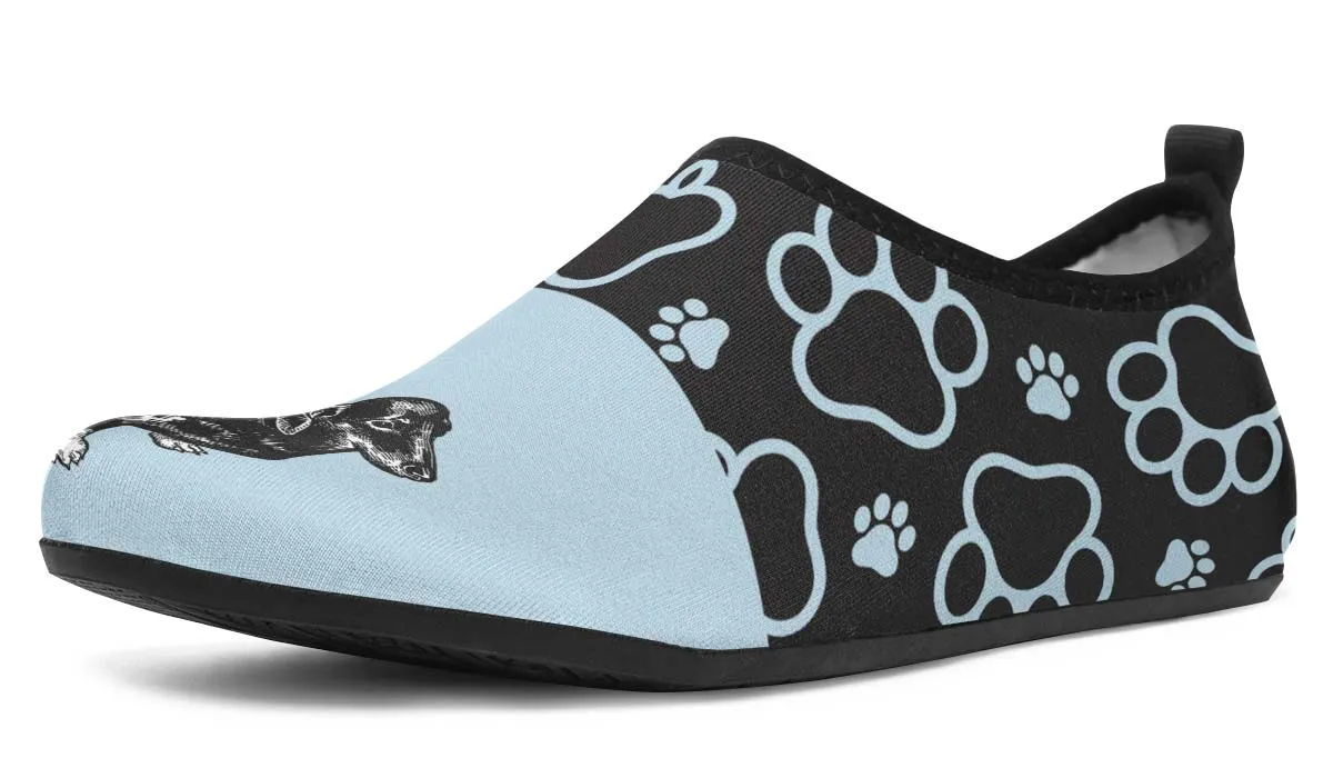 Vintage Dachshund Aqua Barefoot Shoes