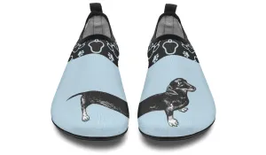 Vintage Dachshund Aqua Barefoot Shoes