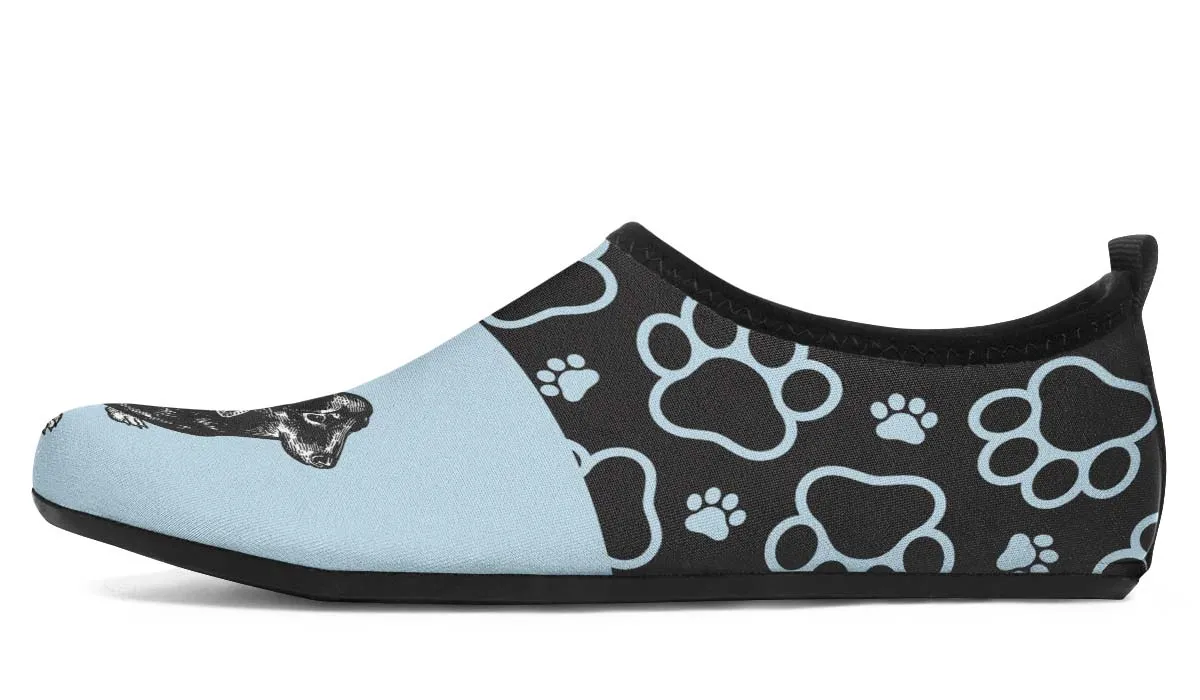 Vintage Dachshund Aqua Barefoot Shoes