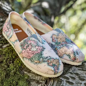Vintage Geography Globe Casual Shoes