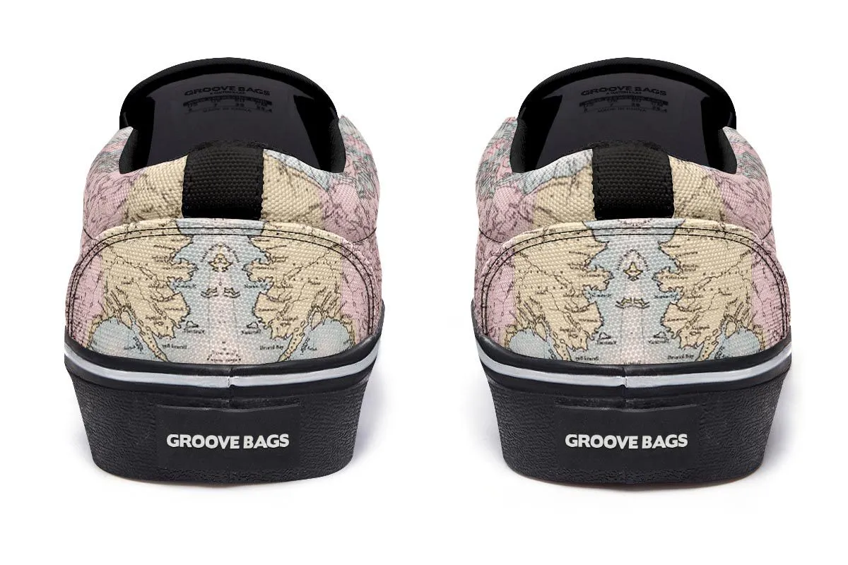 Vintage Geography Globe Slip-On Shoes