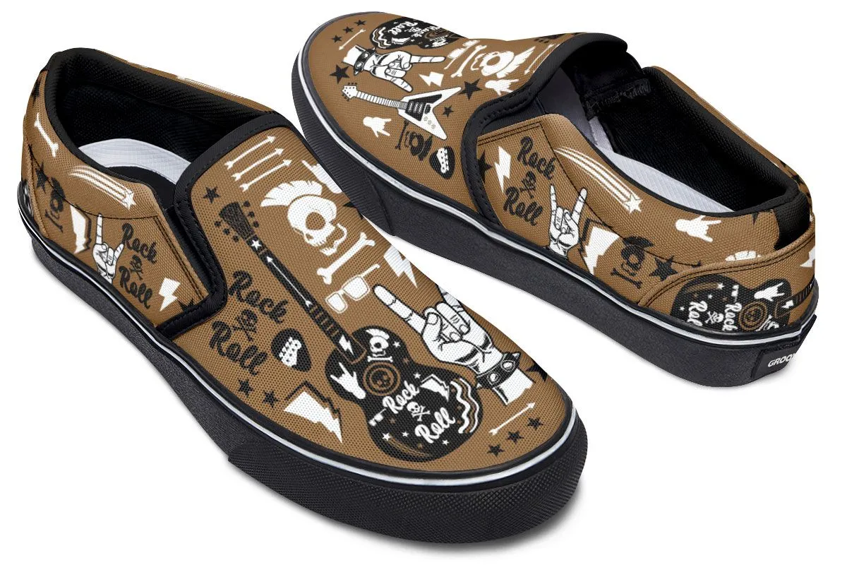 Vintage Guitar Slip-On Shoes