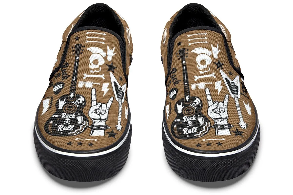 Vintage Guitar Slip-On Shoes