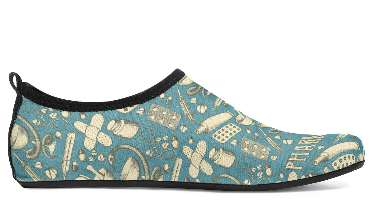 Vintage Pharmacist Aqua Barefoot Shoes