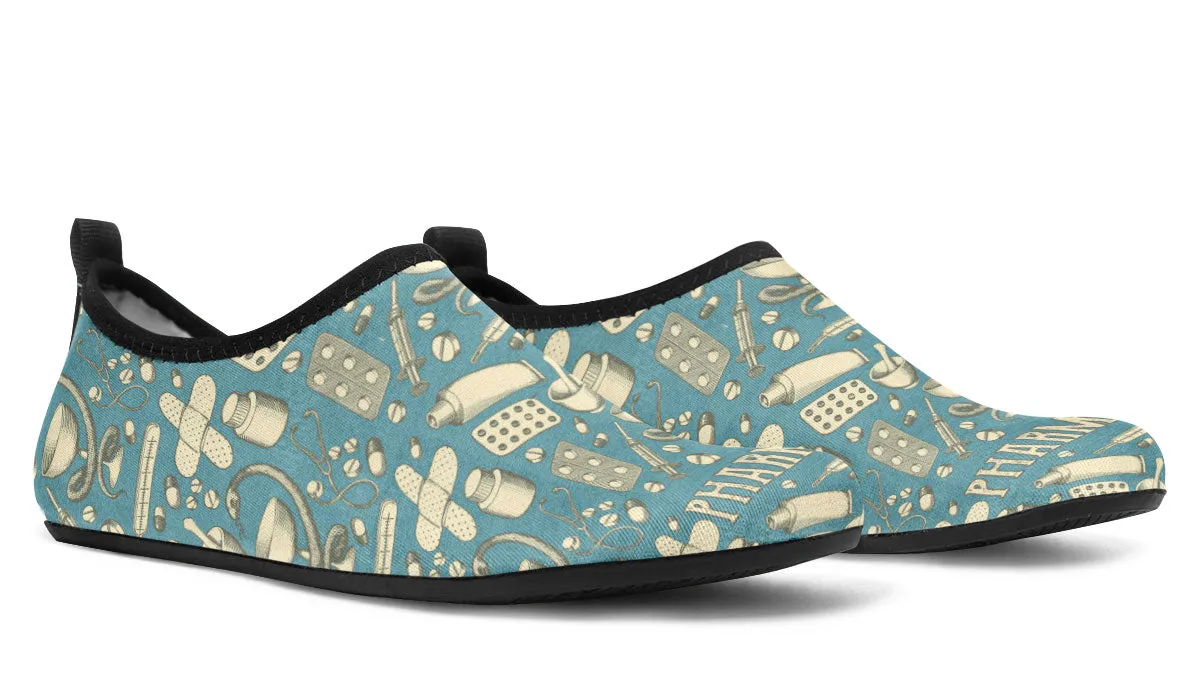 Vintage Pharmacist Aqua Barefoot Shoes