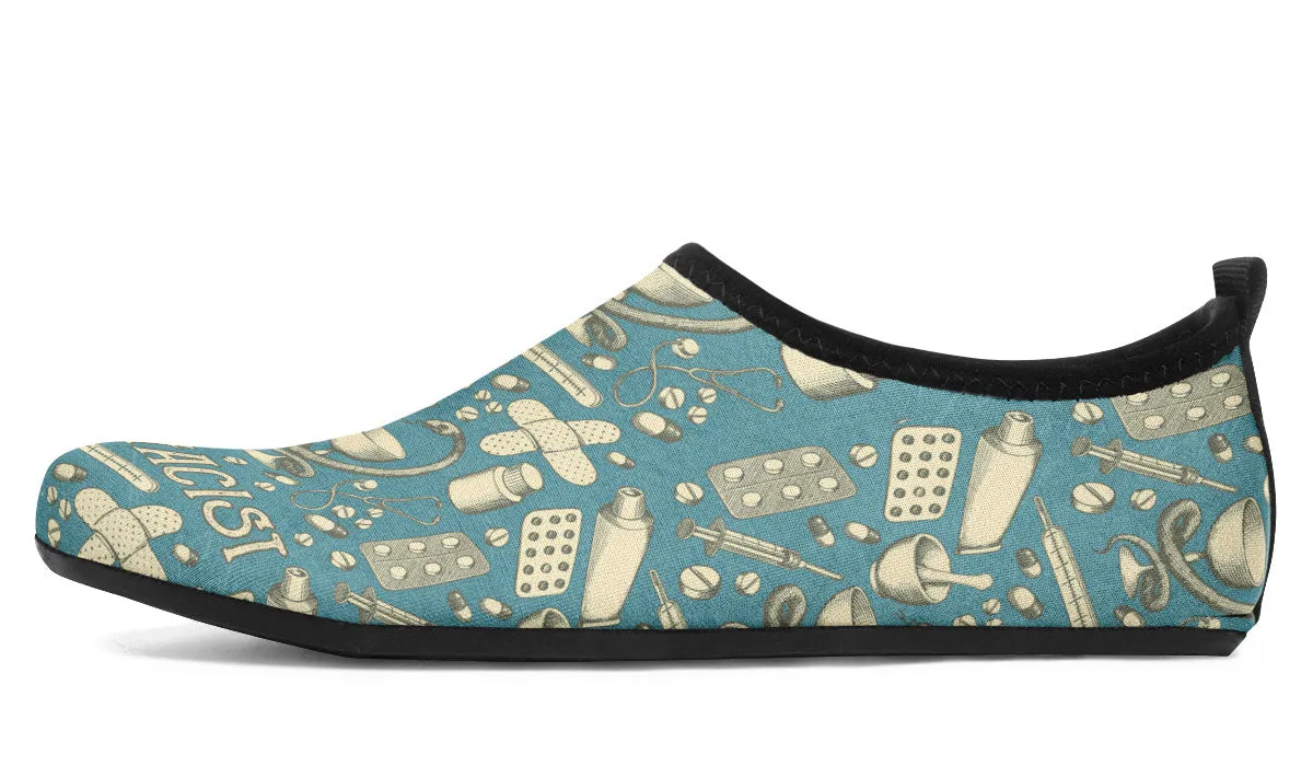 Vintage Pharmacist Aqua Barefoot Shoes