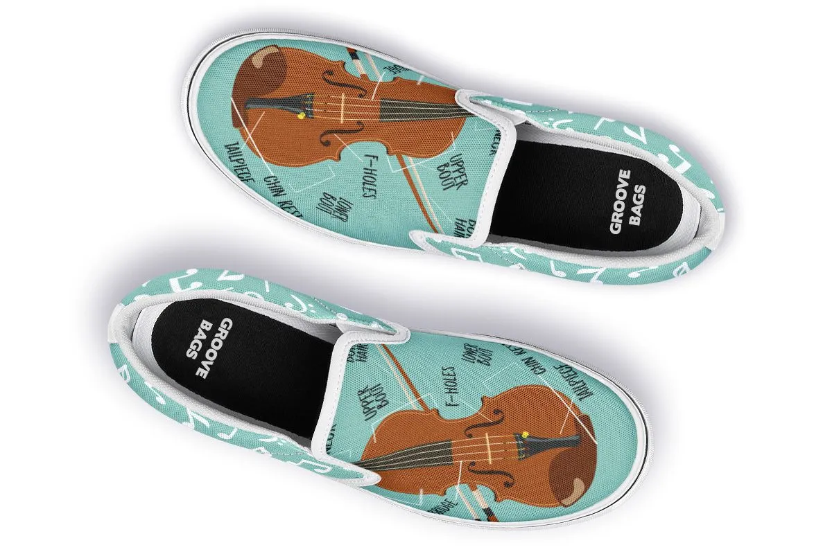 Violin Diagram Slip-On Shoes