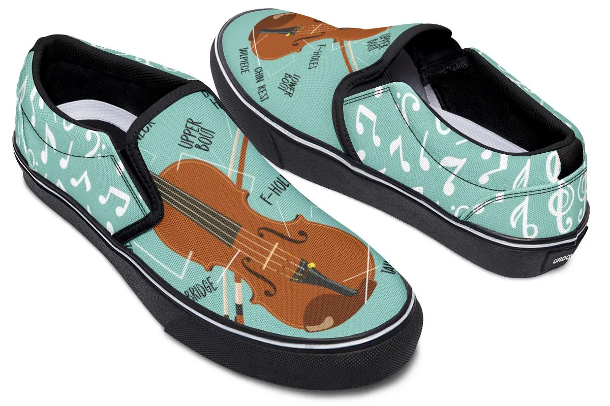 Violin Diagram Slip-On Shoes