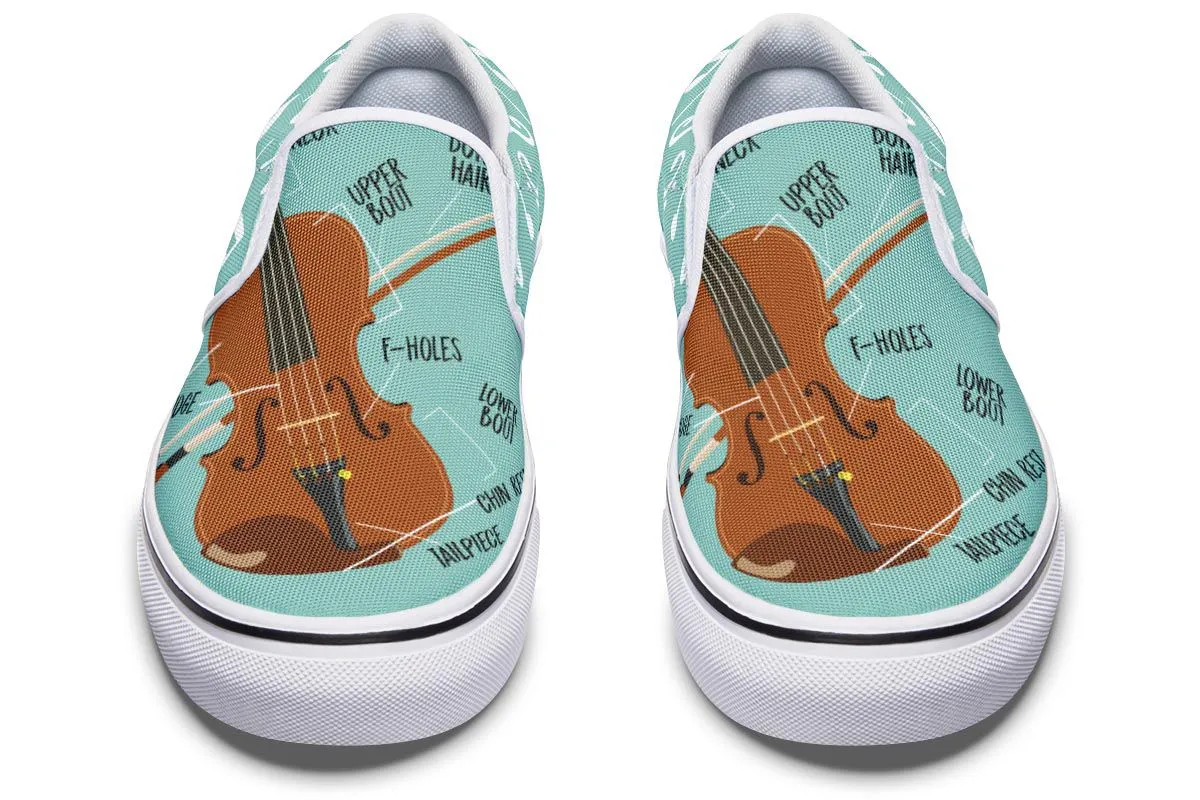 Violin Diagram Slip-On Shoes