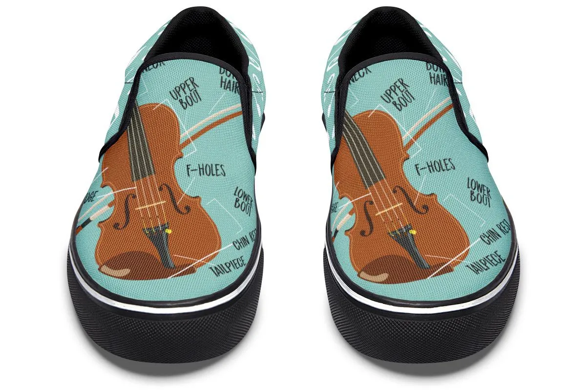Violin Diagram Slip-On Shoes