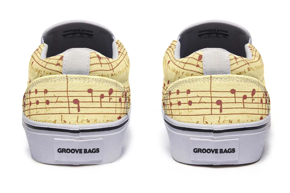 Violin Sketch Slip-On Shoes