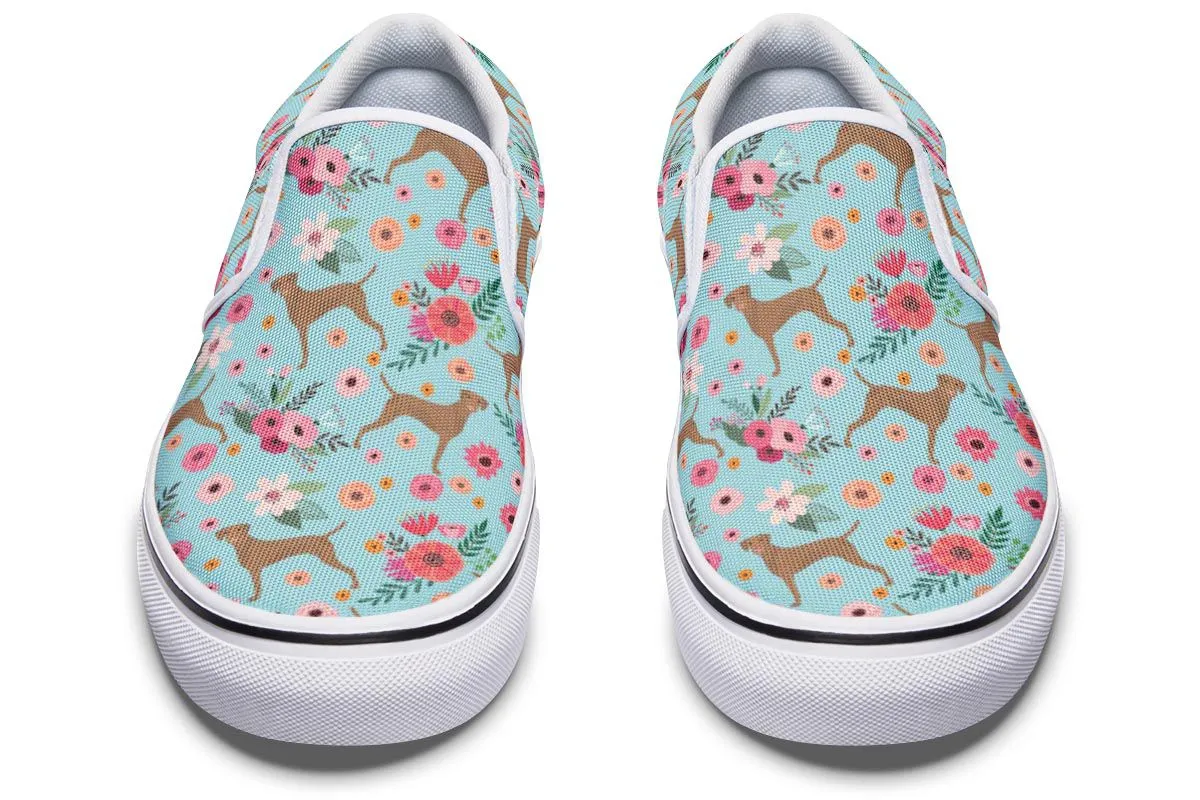 Vizsla Flower Slip-On Shoes