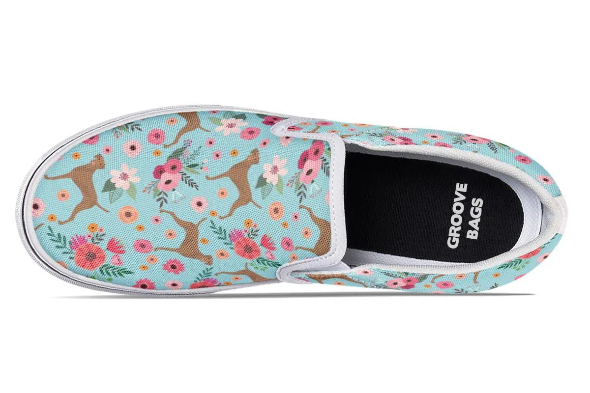 Vizsla Flower Slip-On Shoes