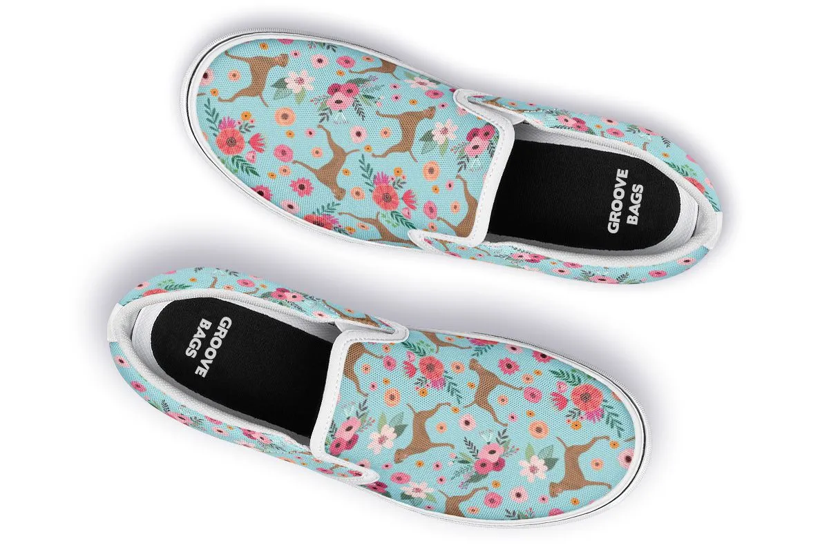 Vizsla Flower Slip-On Shoes