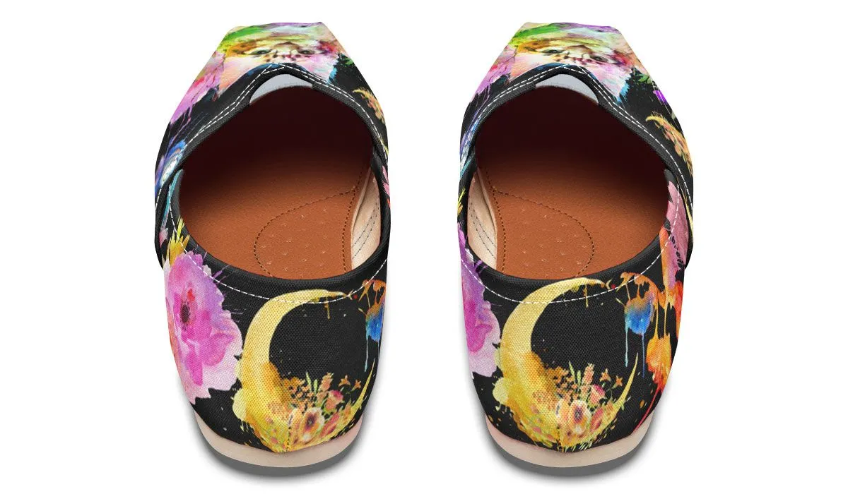 Watercolor Cat Maine Coon Casual Shoes