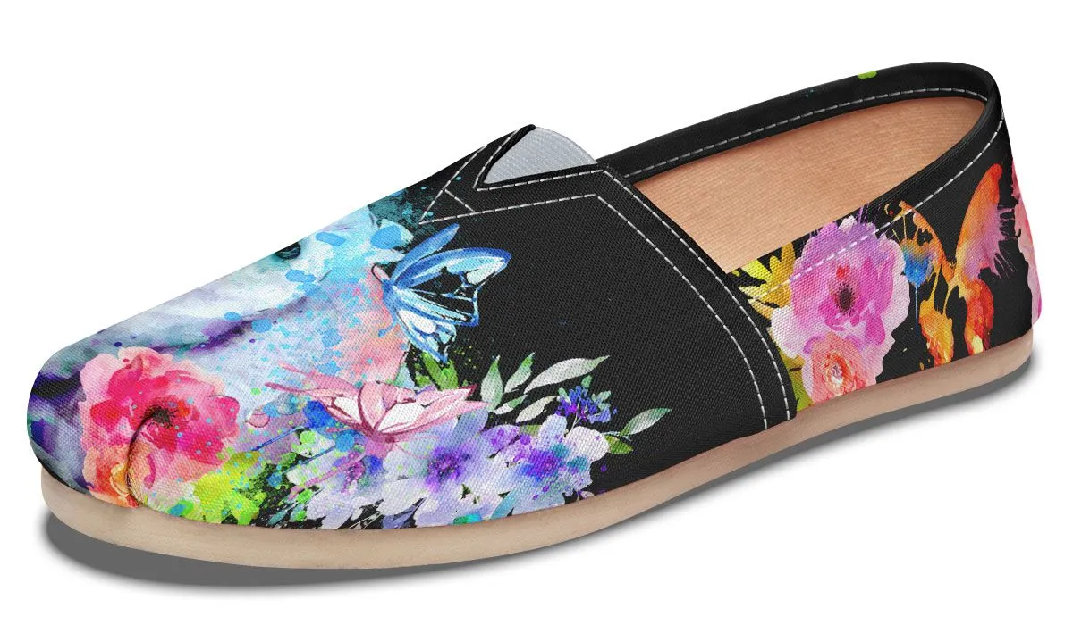 Watercolor Cat Persian Casual Shoes