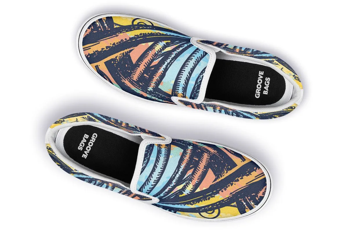 Watercolor D N A Chain Slip-On Shoes