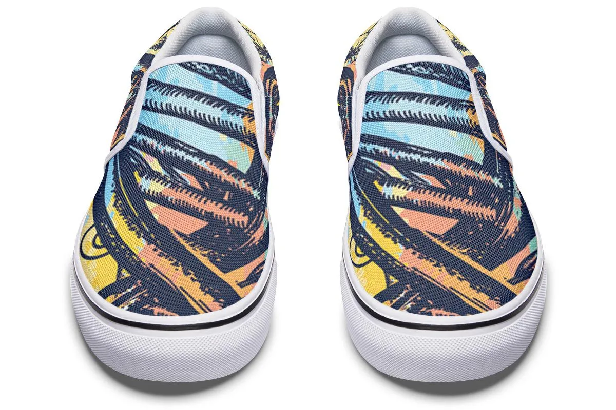 Watercolor D N A Chain Slip-On Shoes