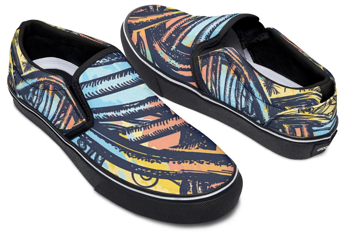 Watercolor D N A Chain Slip-On Shoes