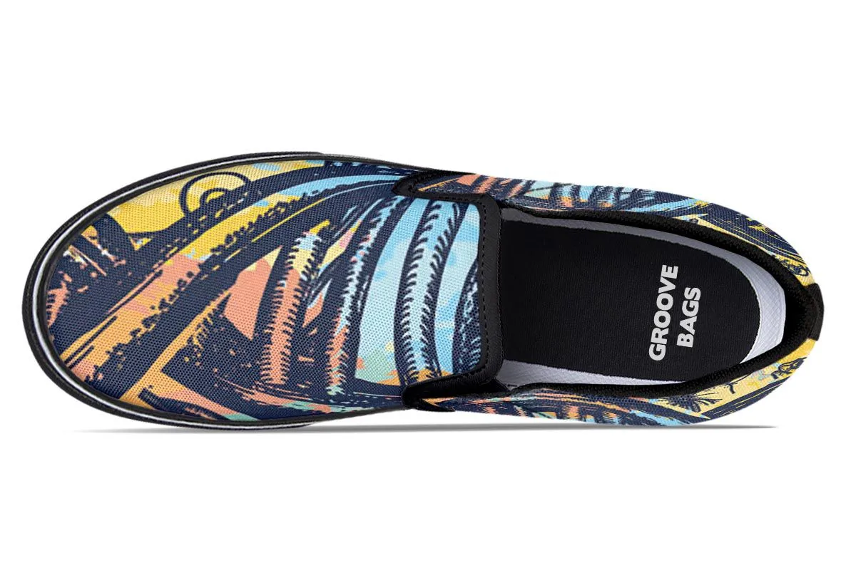 Watercolor D N A Chain Slip-On Shoes