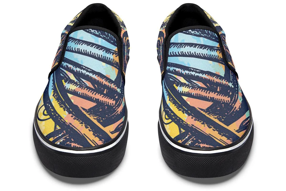 Watercolor D N A Chain Slip-On Shoes
