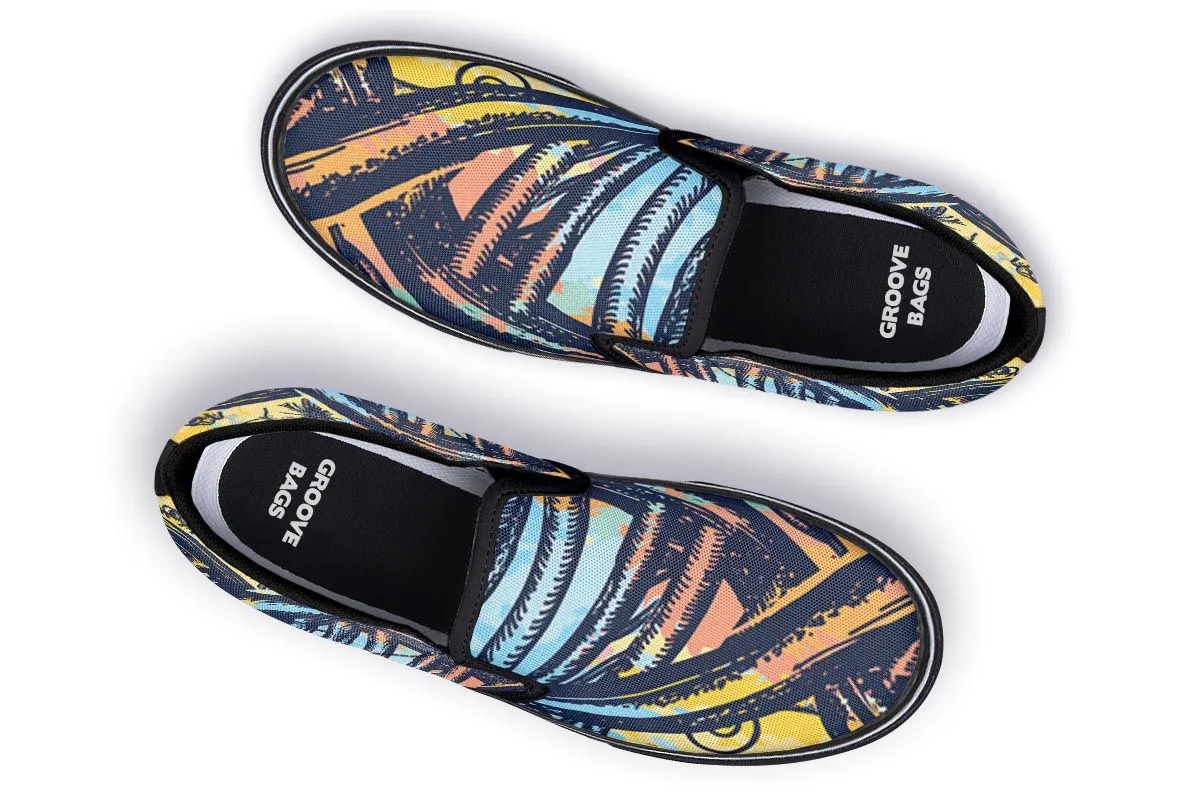 Watercolor D N A Chain Slip-On Shoes