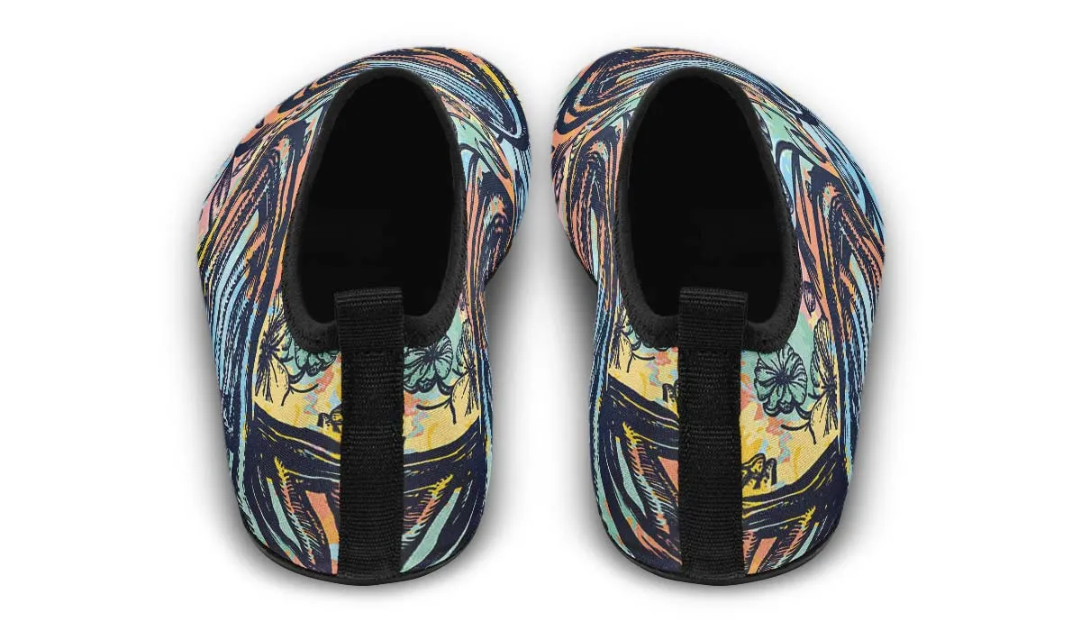 Watercolor DNA Chain Aqua Barefoot Shoes