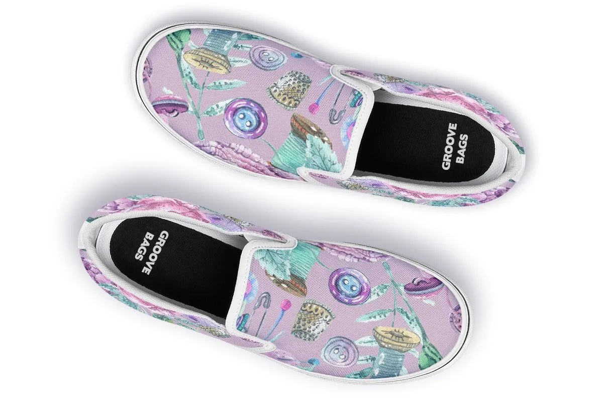 Watercolor Sewing Slip-On Shoes