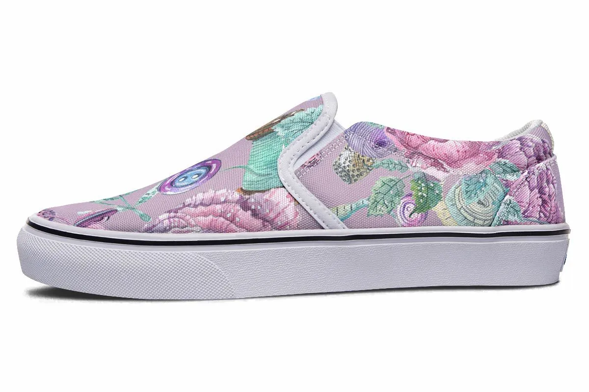 Watercolor Sewing Slip-On Shoes
