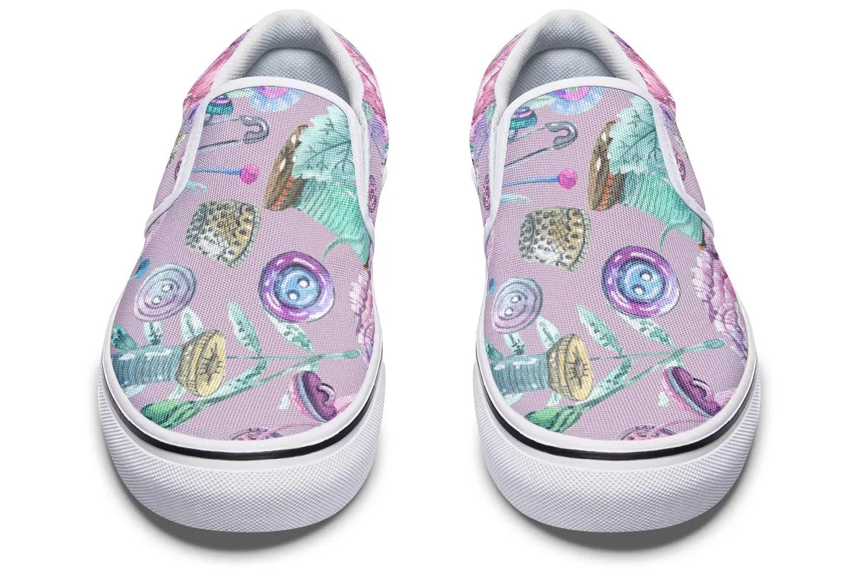 Watercolor Sewing Slip-On Shoes