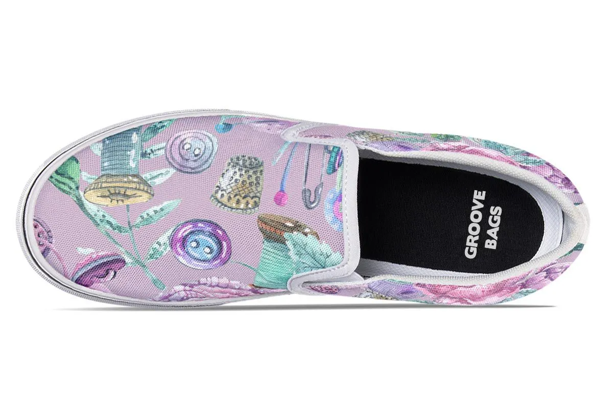 Watercolor Sewing Slip-On Shoes