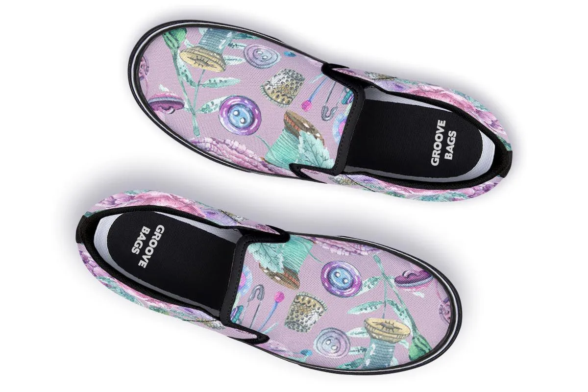 Watercolor Sewing Slip-On Shoes